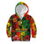 Hawaiian Reggae Kid Hoodie Tropical Plants and Tribal Kakau Tattoo-One Love Jawaiian