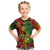 Hawaiian Reggae Kid T Shirt Tropical Plants and Tribal Kakau Tattoo-One Love Jawaiian