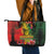 Hawaiian Reggae Leather Tote Bag Tropical Plants and Tribal Kakau Tattoo-One Love Jawaiian