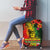 Hawaiian Reggae Luggage Cover Tropical Plants and Tribal Kakau Tattoo-One Love Jawaiian