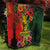 Hawaiian Reggae Quilt Tropical Plants and Tribal Kakau Tattoo-One Love Jawaiian