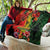 Hawaiian Reggae Quilt Tropical Plants and Tribal Kakau Tattoo-One Love Jawaiian