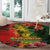 Hawaiian Reggae Round Carpet Tropical Plants and Tribal Kakau Tattoo-One Love Jawaiian