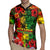 Hawaiian Reggae Rugby Jersey Tropical Plants and Tribal Kakau Tattoo-One Love Jawaiian