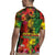 Hawaiian Reggae Rugby Jersey Tropical Plants and Tribal Kakau Tattoo-One Love Jawaiian