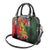 Hawaiian Reggae Shoulder Handbag Tropical Plants and Tribal Kakau Tattoo-One Love Jawaiian