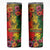 Hawaiian Reggae Skinny Tumbler Tropical Plants and Tribal Kakau Tattoo-One Love Jawaiian