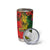 Hawaiian Reggae Tumbler Cup Tropical Plants and Tribal Kakau Tattoo-One Love Jawaiian