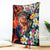 Hawaiian Lei Day Blanket Colorful Plumeria and Volcanic Turtle with Abstract Lava Texture