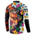 Hawaiian Lei Day Button Sweatshirt Colorful Plumeria and Volcanic Turtle with Abstract Lava Texture