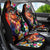 Hawaiian Lei Day Car Seat Cover Colorful Plumeria and Volcanic Turtle with Abstract Lava Texture