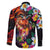 Hawaiian Lei Day Family Matching Mermaid Dress and Hawaiian Shirt Colorful Plumeria and Volcanic Turtle with Abstract Lava Texture
