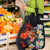 Hawaiian Lei Day Grocery Bag Colorful Plumeria and Volcanic Turtle with Abstract Lava Texture