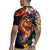 Hawaiian Lei Day Rugby Jersey Colorful Plumeria and Volcanic Turtle with Abstract Lava Texture