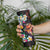 Hawaiian Lei Day Skinny Tumbler Colorful Plumeria and Volcanic Turtle with Abstract Lava Texture