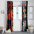 Hawaiian Lei Day Window Curtain Colorful Plumeria and Volcanic Turtle with Abstract Lava Texture