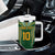 Custom Cook Island Rugby League 2025 Tumbler With Handle Tatau Tribal Pattern-Special Edition Green Color