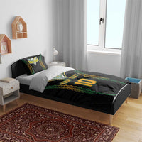 Custom Cook Islands Rugby League Bedding Set Tatau Tribal Pattern-Special Edition Black Color