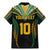 Custom Cook Islands Rugby League Family Matching Mermaid Dress and Hawaiian Shirt Tatau Tribal Pattern-Special Edition Black Color