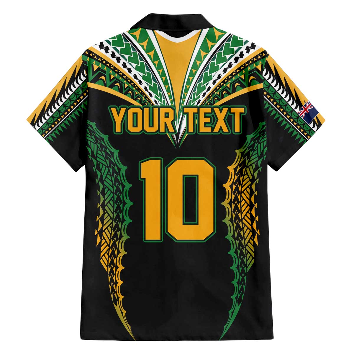 Custom Cook Islands Rugby League Family Matching Off The Shoulder Long Sleeve Dress and Hawaiian Shirt Tatau Tribal Pattern-Special Edition Black Color LT03 - Polynesian Pride