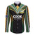 Custom Cook Islands Rugby League Family Matching Puletasi and Hawaiian Shirt Tatau Tribal Pattern-Special Edition Black Color