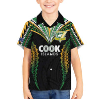 Custom Cook Islands Rugby League Hawaiian Shirt Tatau Tribal Pattern-Special Edition Black Color