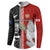 Custom Tonga and New Zealand Rugby Button Sweatshirt Maori Mix Ngatu Pattern