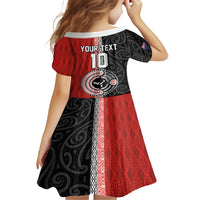 Custom Tonga and New Zealand Rugby Family Matching Tank Maxi Dress and Hawaiian Shirt Maori Mix Ngatu Pattern