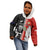 Custom Tonga and New Zealand Rugby Kid Hoodie Maori Mix Ngatu Pattern