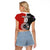 Custom Tonga and New Zealand Rugby Raglan Cropped T Shirt Maori Mix Ngatu Pattern