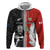 Custom Tonga and New Zealand Rugby Zip Hoodie Maori Mix Ngatu Pattern