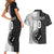 Custom Fiji and New Zealand Rugby Couples Matching Short Sleeve Bodycon Dress and Hawaiian Shirt Tapa Mix Maori Pattern