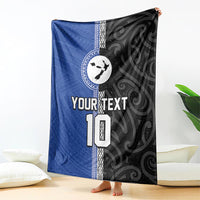Custom Samoa and New Zealand Rugby Blanket Teuila Samoan and Maori Warrior