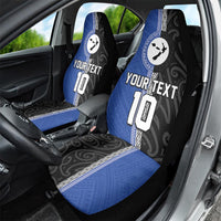 Custom Samoa and New Zealand Rugby Car Seat Cover Teuila Samoan and Maori Warrior
