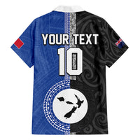 Custom Samoa and New Zealand Rugby Family Matching Summer Maxi Dress and Hawaiian Shirt Teuila Samoan and Maori Warrior