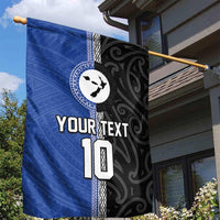 Custom Samoa and New Zealand Rugby Garden Flag Teuila Samoan and Maori Warrior