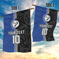 Custom Samoa and New Zealand Rugby Garden Flag Teuila Samoan and Maori Warrior