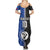 Custom Samoa and New Zealand Rugby Summer Maxi Dress Teuila Samoan and Maori Warrior