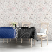 Custom Samoa and New Zealand Rugby Tablecloth Teuila Samoan and Maori Warrior