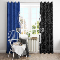 Custom Samoa and New Zealand Rugby Window Curtain Teuila Samoan and Maori Warrior
