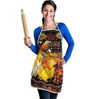 Australia and Papua New Guinea Together Apron Kangaroo Aboriginal Art and Bird-of-paradise Oro Tribal Motifs - Polynesian Pride