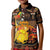 Personalized Australia and Papua New Guinea Together Kid Polo Shirt Kangaroo Aboriginal Art and Bird-of-paradise Oro Tribal Motifs - Polynesian Pride