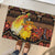 Australia and Papua New Guinea Together Rubber Doormat Kangaroo Aboriginal Art and Bird-of-paradise Oro Tribal Motifs - Polynesian Pride