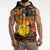 Personalized Australia and Papua New Guinea Together Sleeveless Zip Hoodie Kangaroo Aboriginal Art and Bird-of-paradise Oro Tribal Motifs - Polynesian Pride