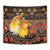 Australia and Papua New Guinea Together Tapestry Kangaroo Aboriginal Art and Bird-of-paradise Oro Tribal Motifs - Polynesian Pride