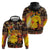 Personalized Australia and Papua New Guinea Together Zip Hoodie Kangaroo Aboriginal Art and Bird-of-paradise Oro Tribal Motifs - Polynesian Pride