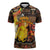 Personalized Australia and Papua New Guinea Together Zipper Polo Shirt Kangaroo Aboriginal Art and Bird-of-paradise Oro Tribal Motifs - Polynesian Pride