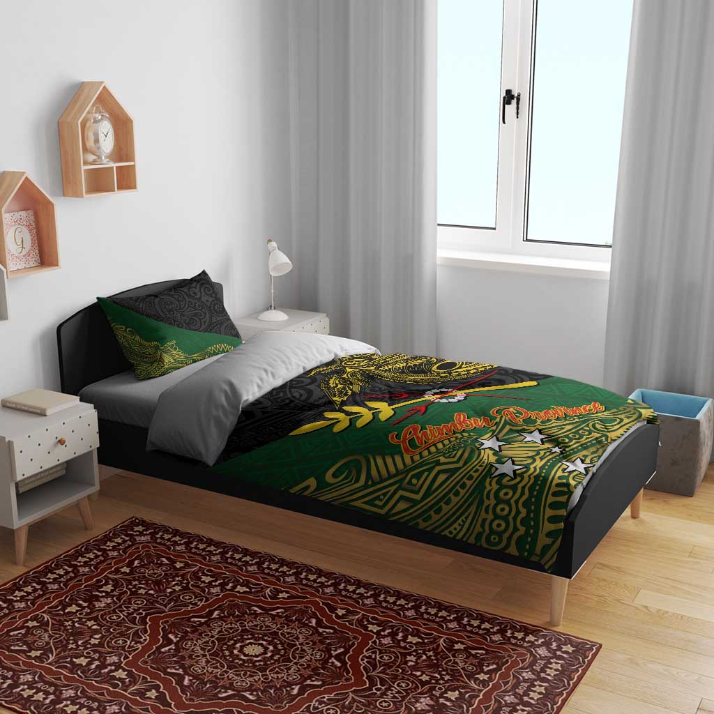 Chimpu Province Papua New Guinea Bedding Set Bird-of-paradise Art Tattoo and Melanesian Motifs - Polynesian Pride