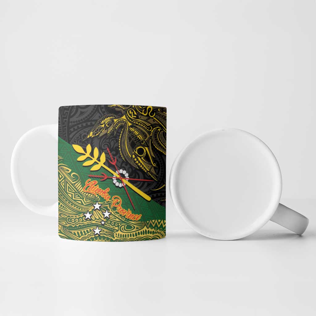 Chimpu Province Papua New Guinea Ceramic Mug Bird-of-paradise Art Tattoo and Melanesian Motifs - Polynesian Pride