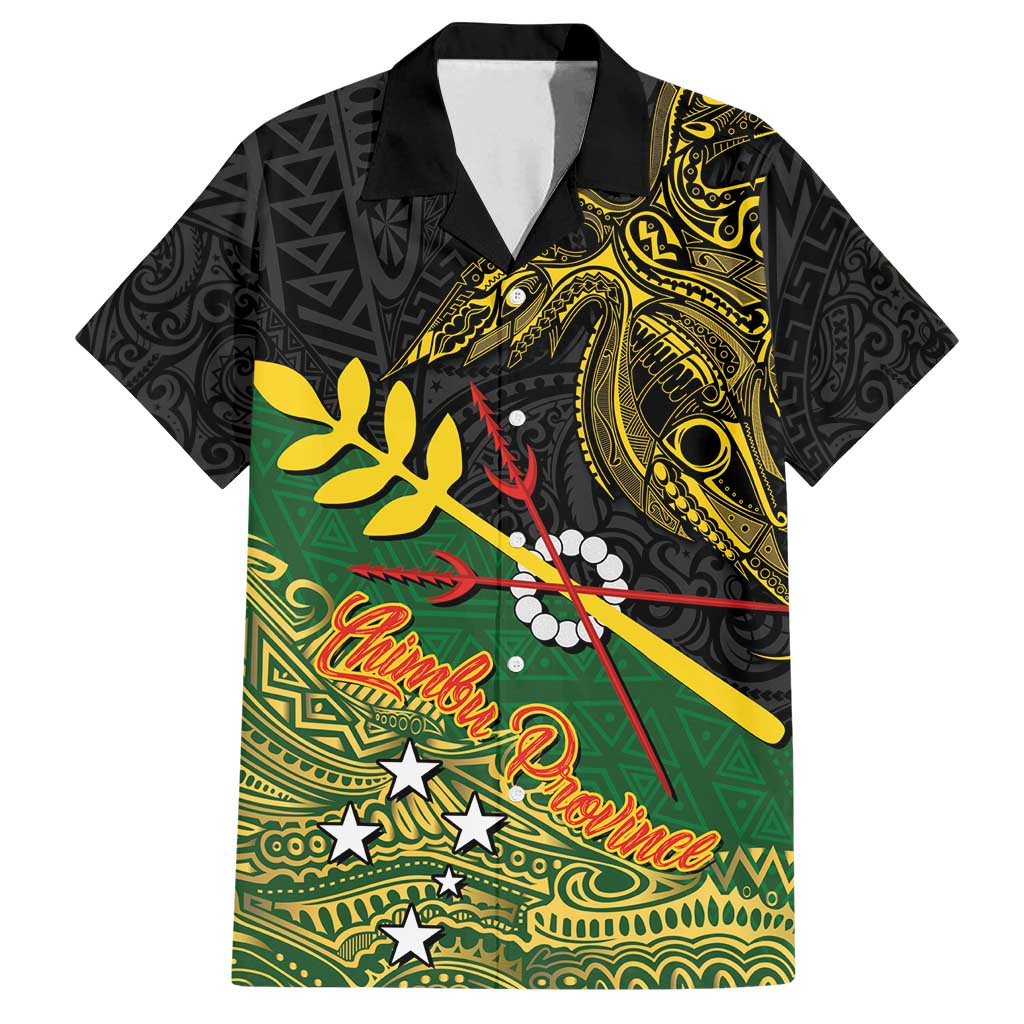 Personalized Chimpu Province Papua New Guinea Family Matching Off Shoulder Short Dress and Hawaiian Shirt Bird-of-paradise Art Tattoo and Melanesian Motifs - Polynesian Pride